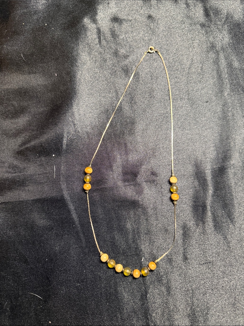 Gold-Tone Tiger Eye Bead Necklace - Women's Jewelry